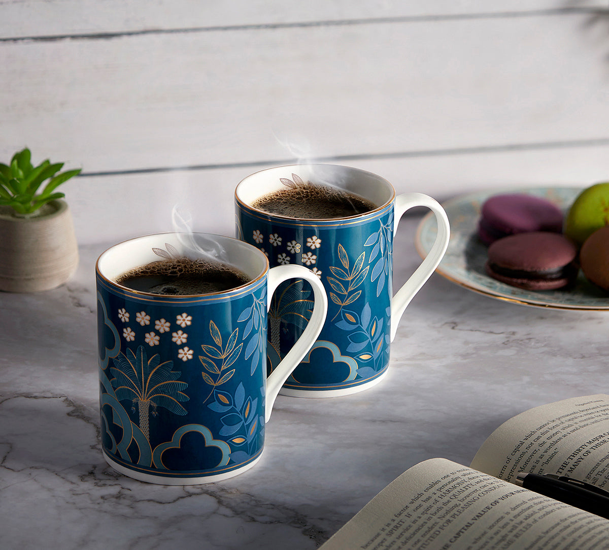 India Circus Oceanic Opulence Swing Milk Mug Set of 2