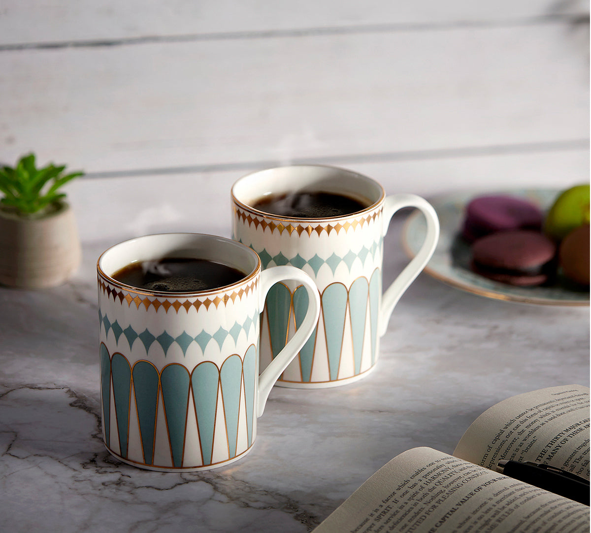 India Circus Regal Romance Swing Milk Mug Set of 2