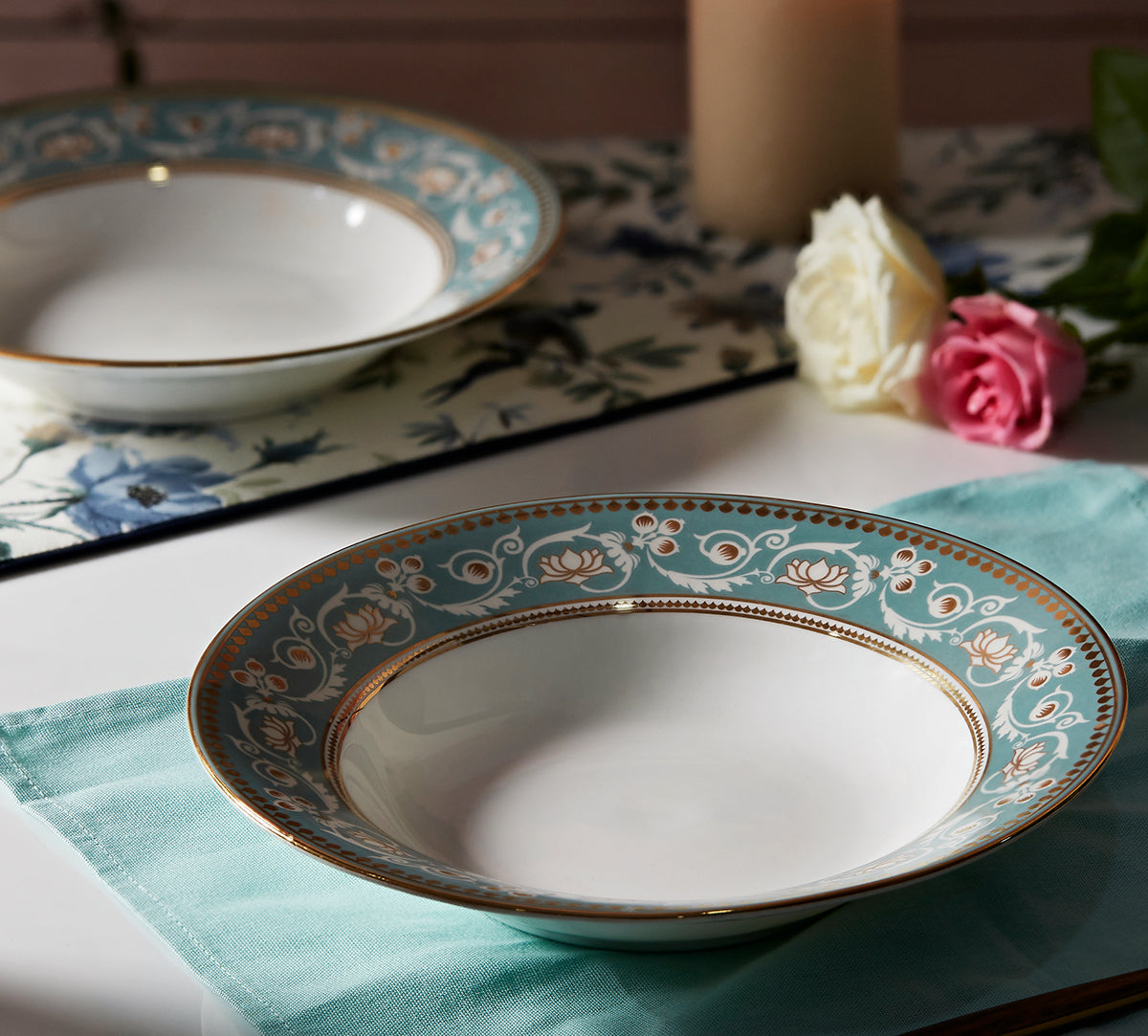 India Circus Regal Romance Pasta Plate Set of 2