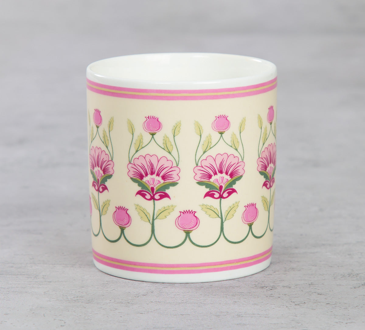 India Circus Rose Mallow Coffee & Tea Mug Set of 6, 200ml Each
