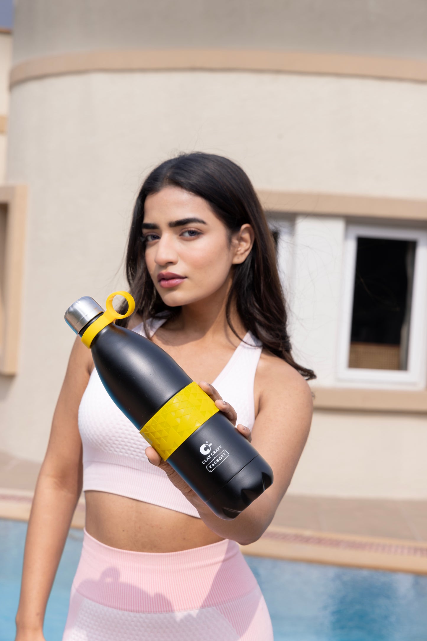 Vacbott Vacuum Bottle, Stark Easy Carry Double Walled 24 Hours Hot and Cold Water Bottle, 1000ml