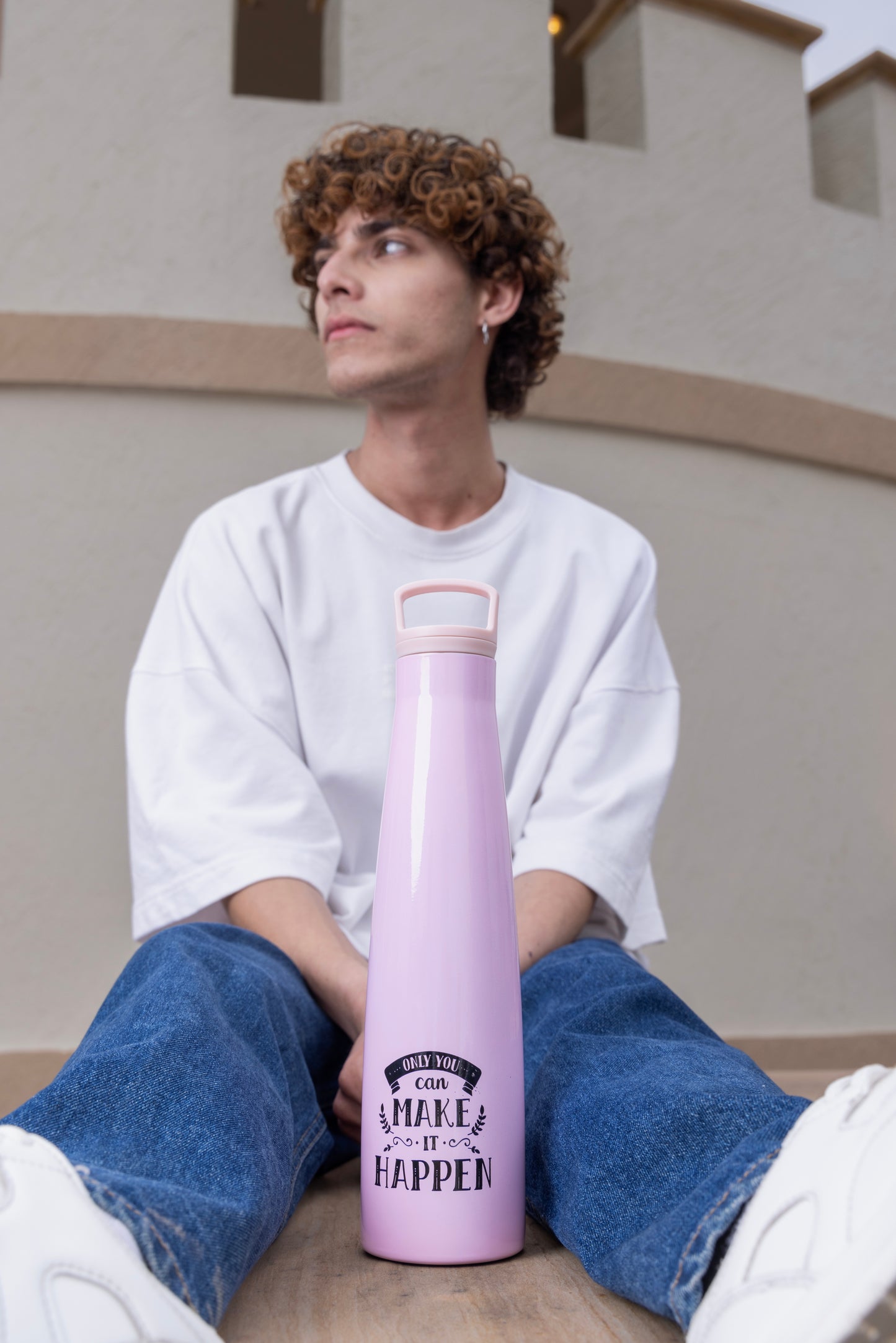 Vacbott Vaccum Bottle, Sleeko Peppy Double Walled 24 Hours Hot and Cold Water Bottle, BIS Certified, 650ml