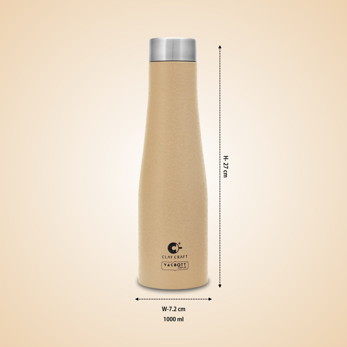 Vacbott Petra Single Walled Non Insulated Water Bottle, 1000 ml