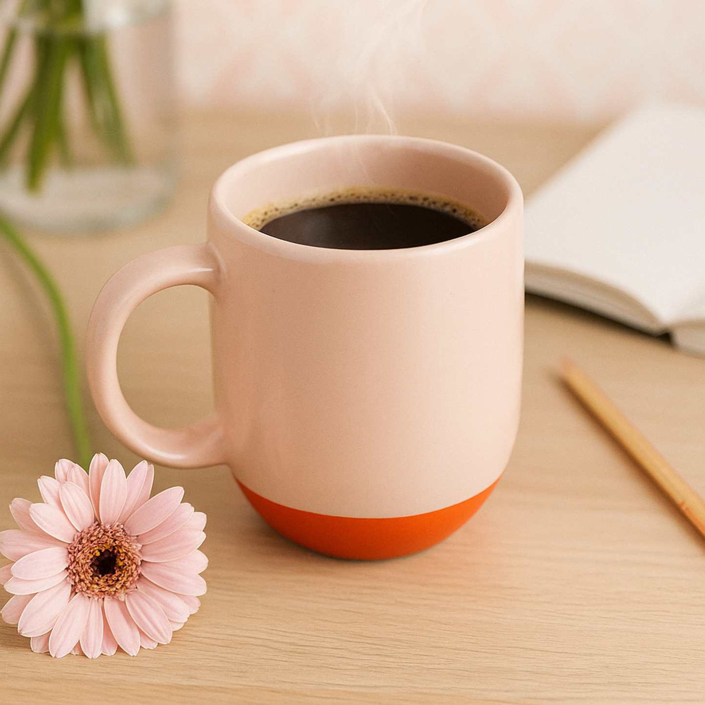 Paco Pebble Pacha Coffee/Milk Mug | Set of 2 (250ml Each, Pink, DT1)