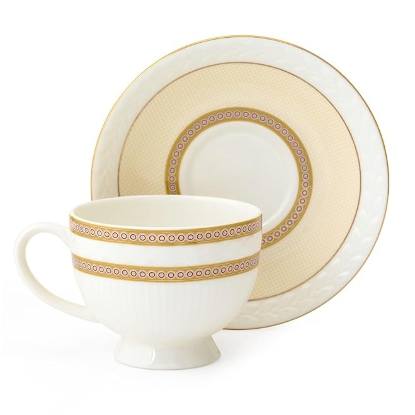 Snow Impression Cup & Saucer, 170 ml, Set of 12 (6 Cups + 6 Saucers) (1404)