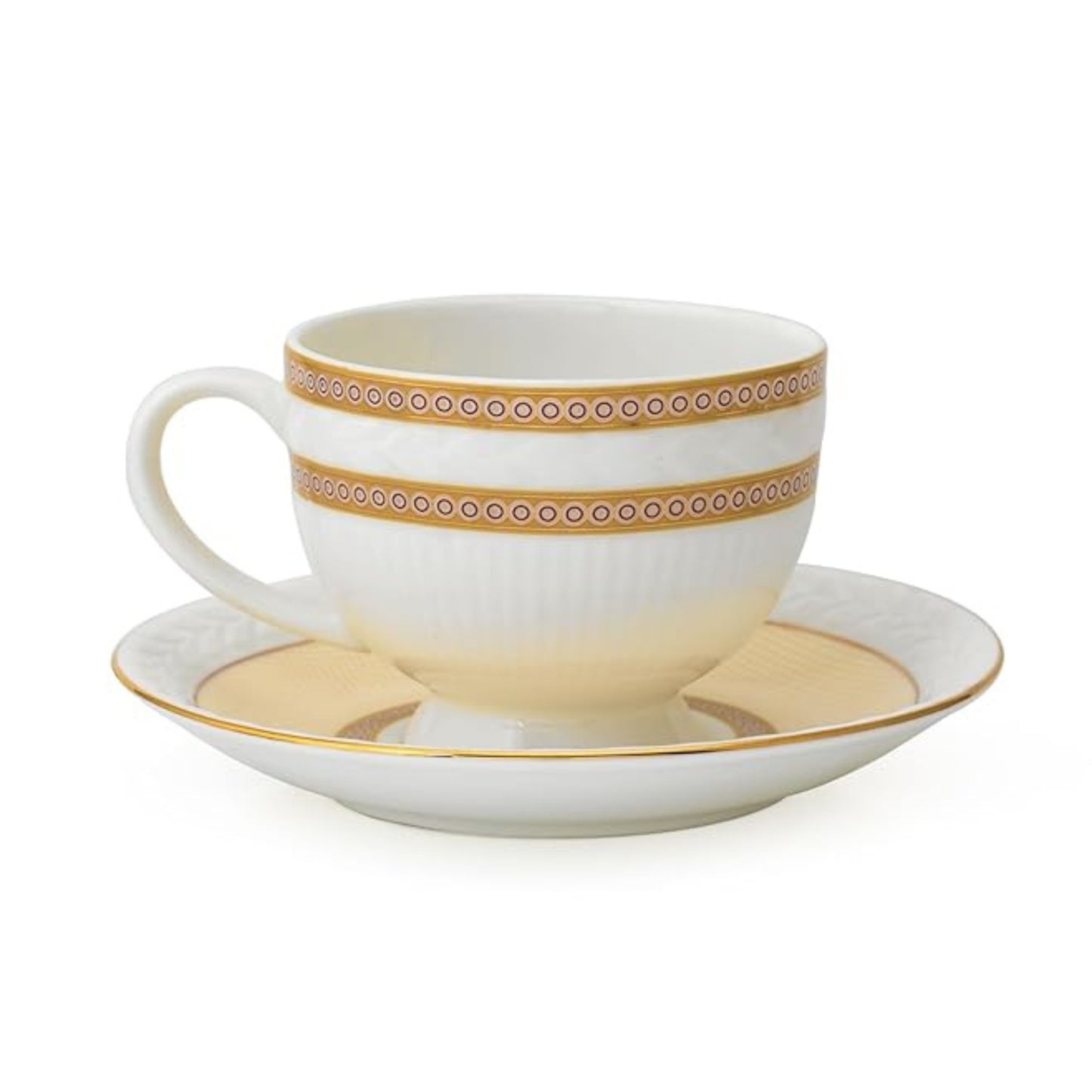 Snow Impression Cup & Saucer, 170 ml, Set of 12 (6 Cups + 6 Saucers) (1404)