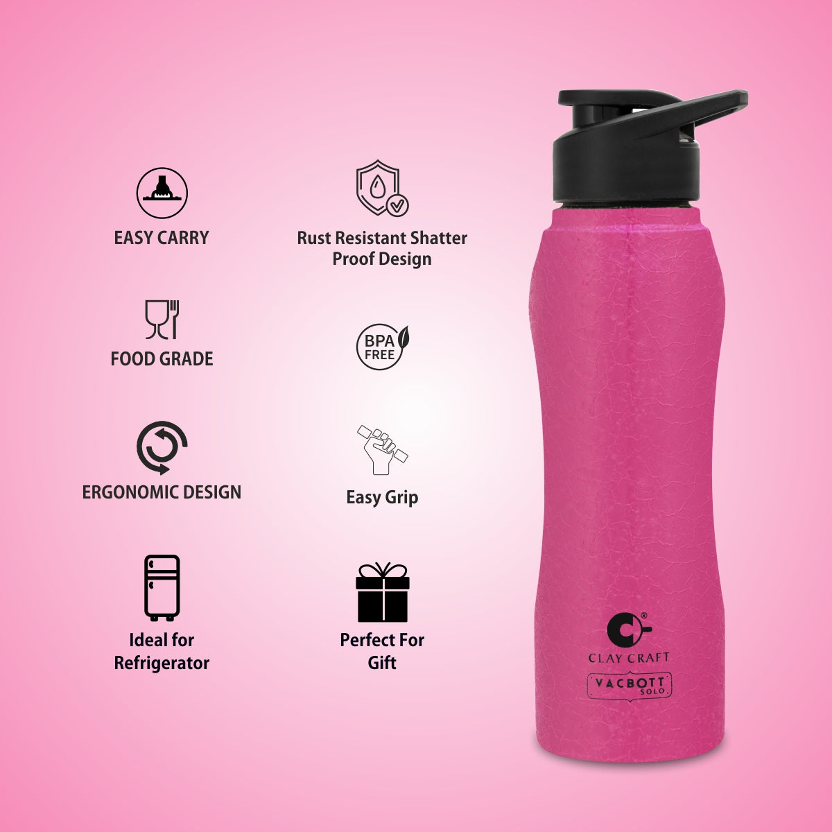 Vacbott Neo Single Walled Non Insulated Water Bottle