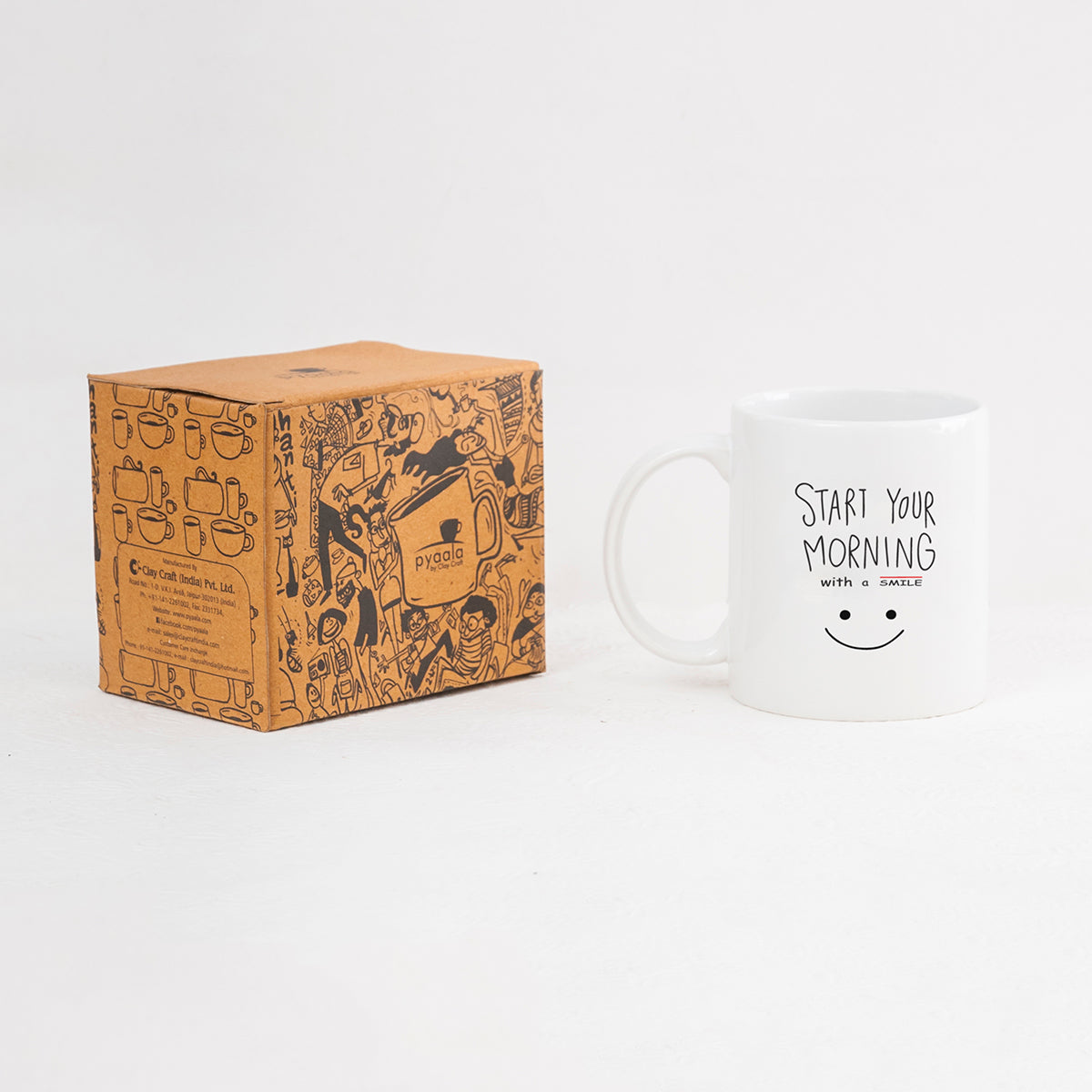 Swiss Coffee Mug, 1 piece, 300ml, A Smile