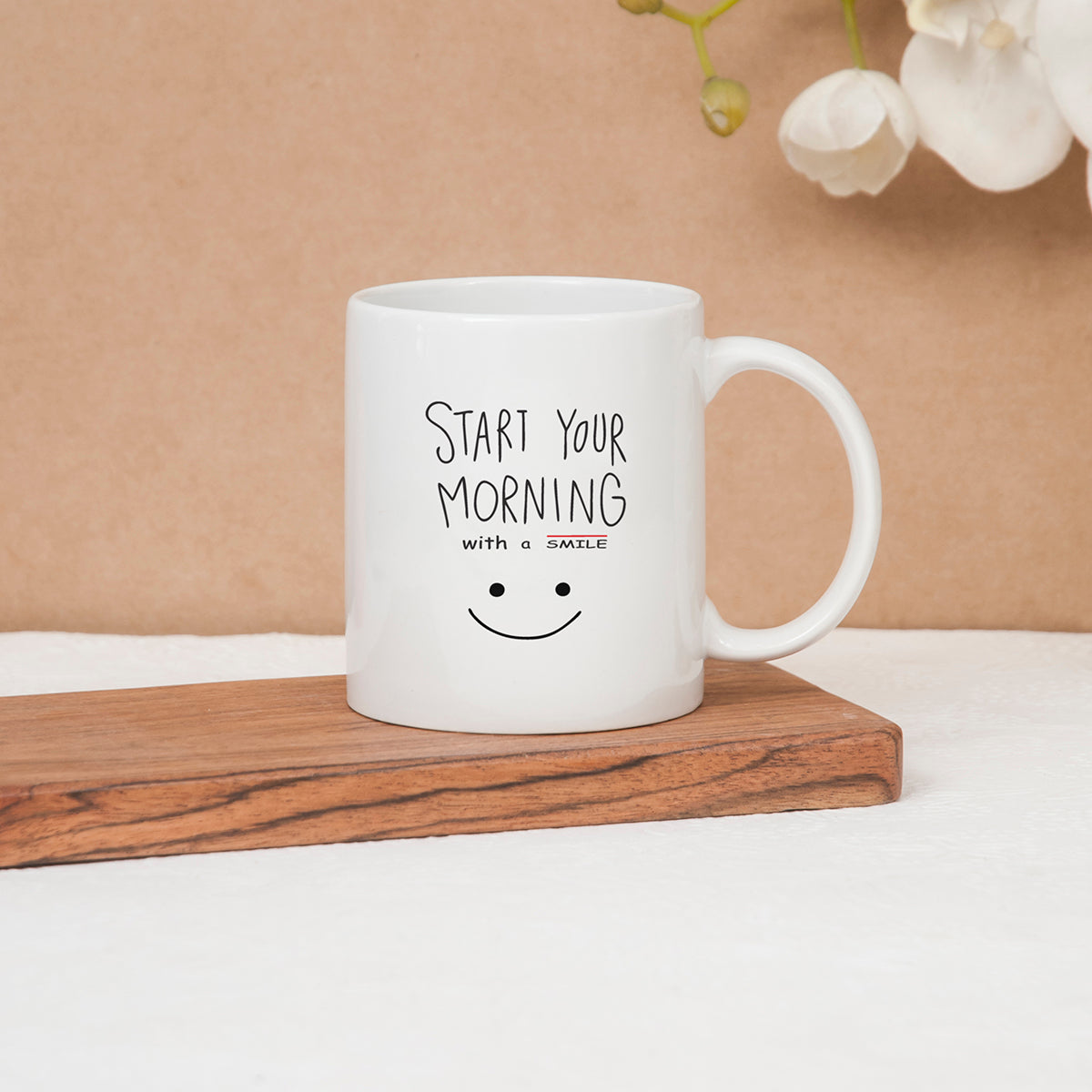 Swiss Coffee Mug, 1 piece, 300ml, A Smile