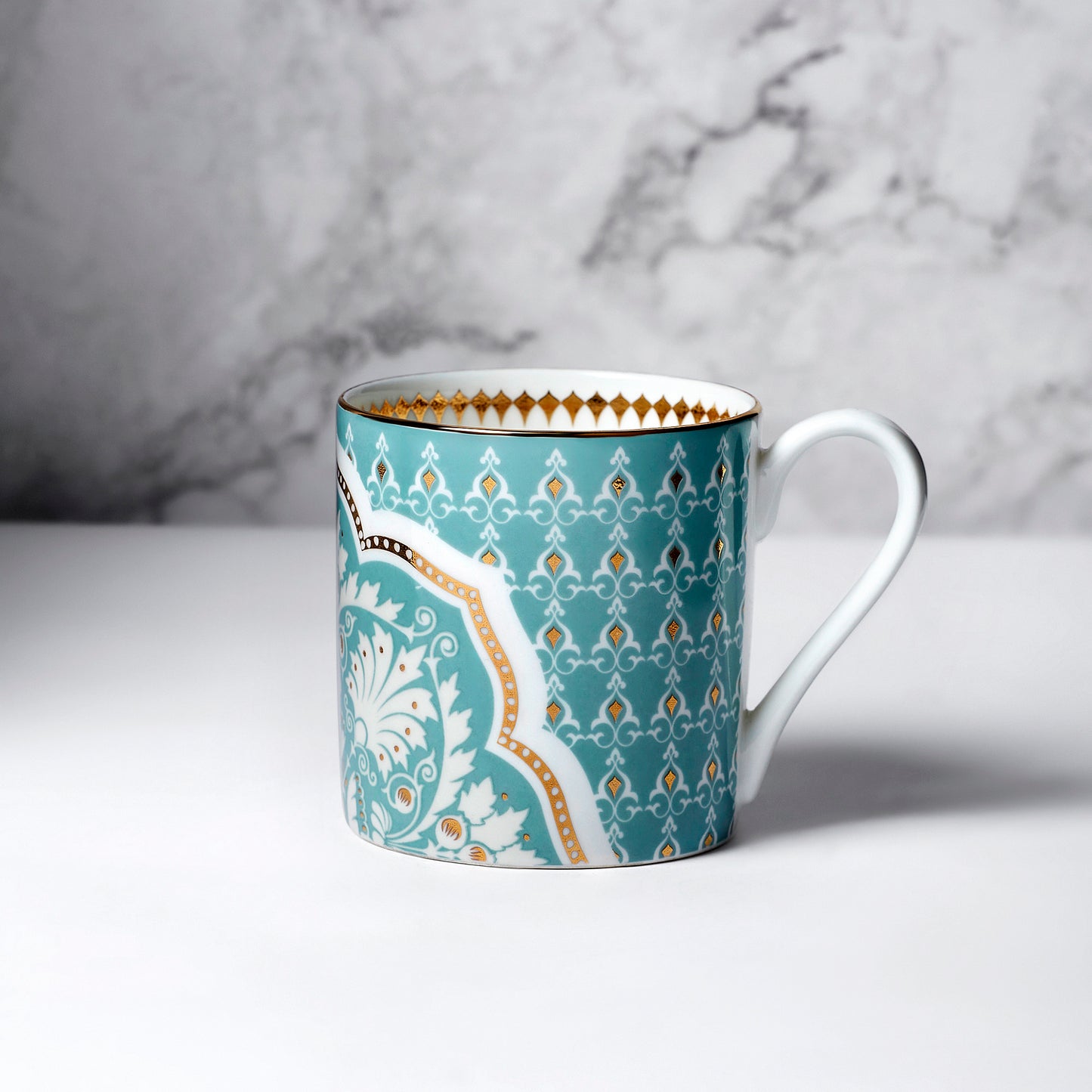 India Circus Regal Romance Melon Coffee Mug Set of 6