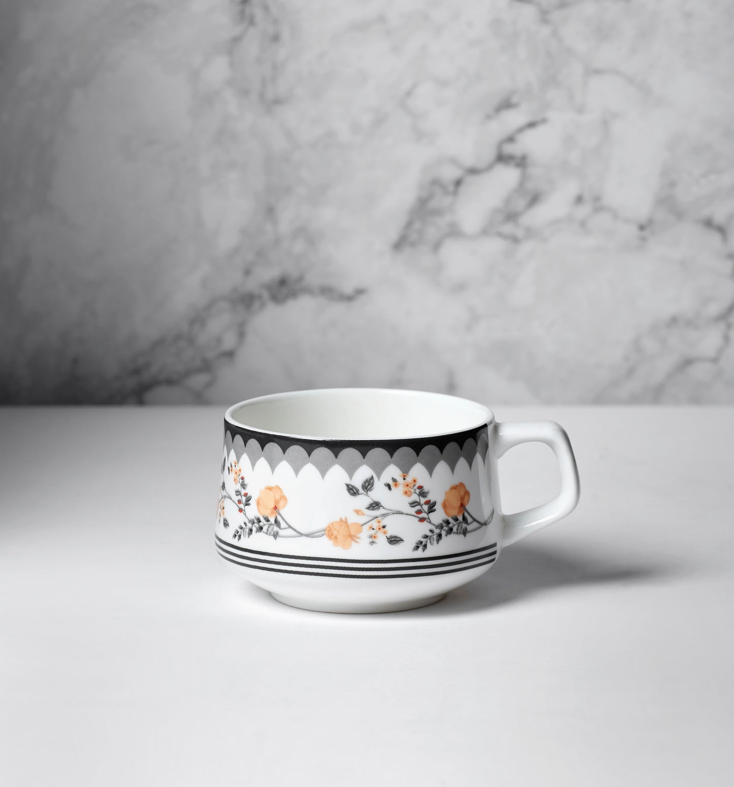India Circus Onyx Elegance Cup and Saucer Set of 12