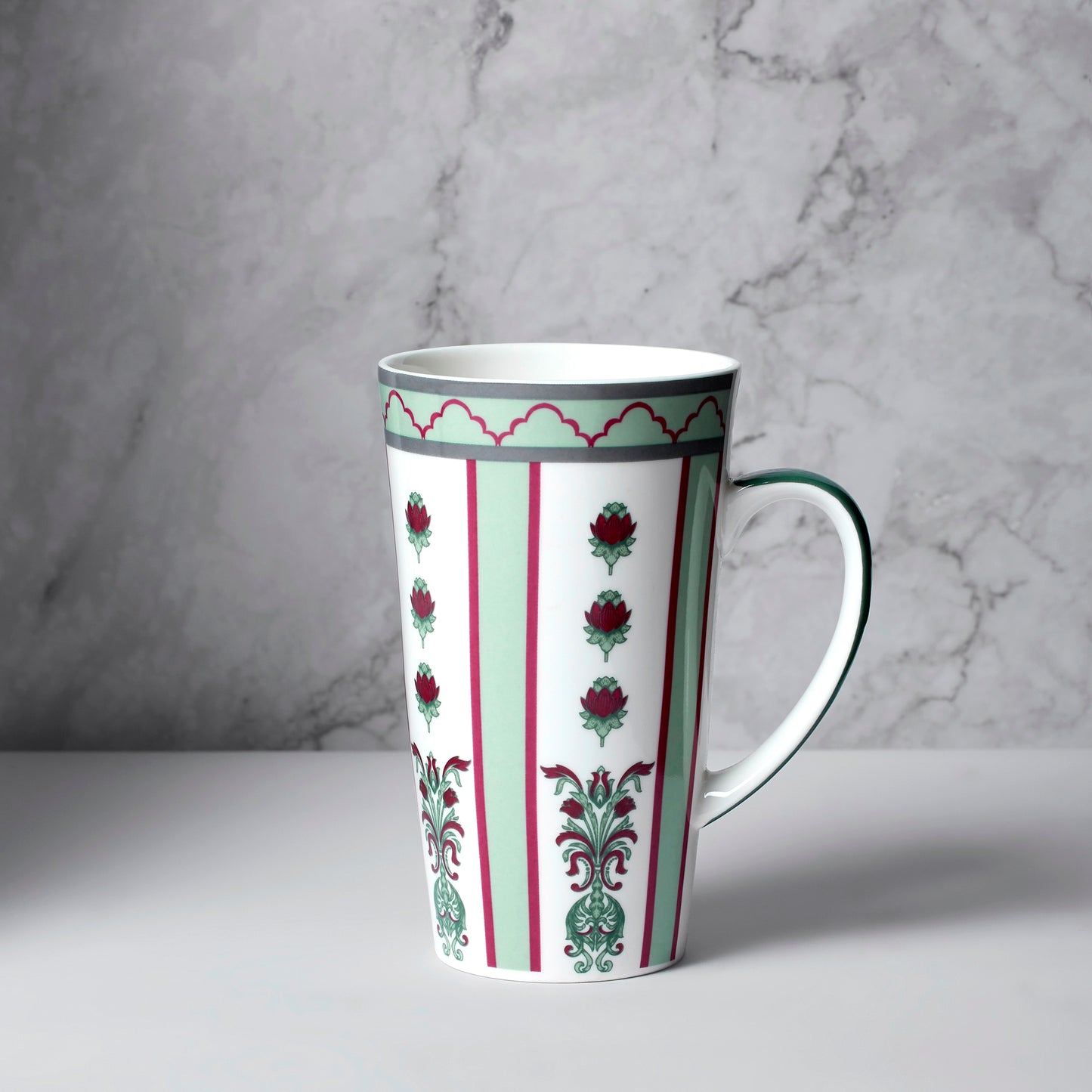 India Circus Sage Luxe Tall Milk/ Coffee Mugs 600ml Set of 2