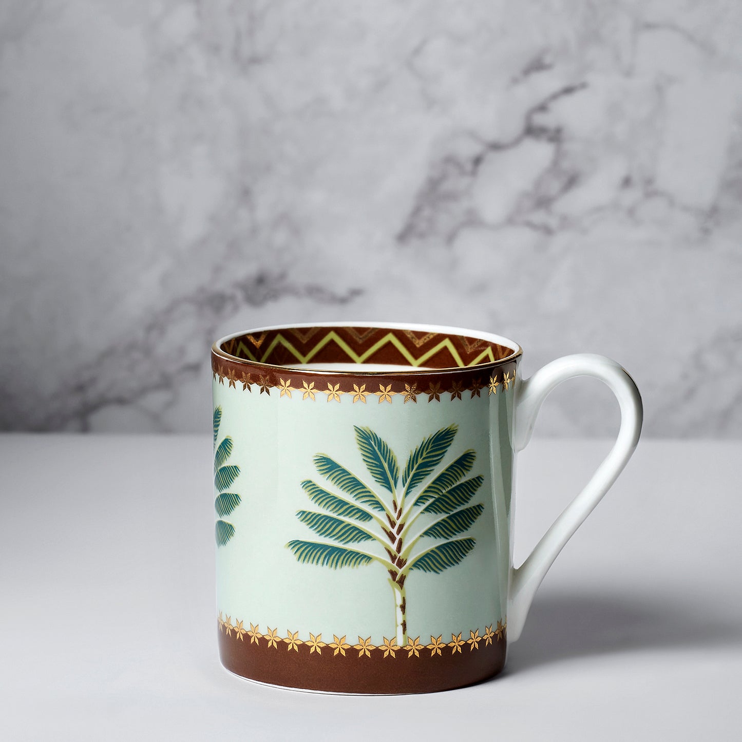 India Circus Grandeur Green Melon Coffee Mug Set of 6, 220 ml