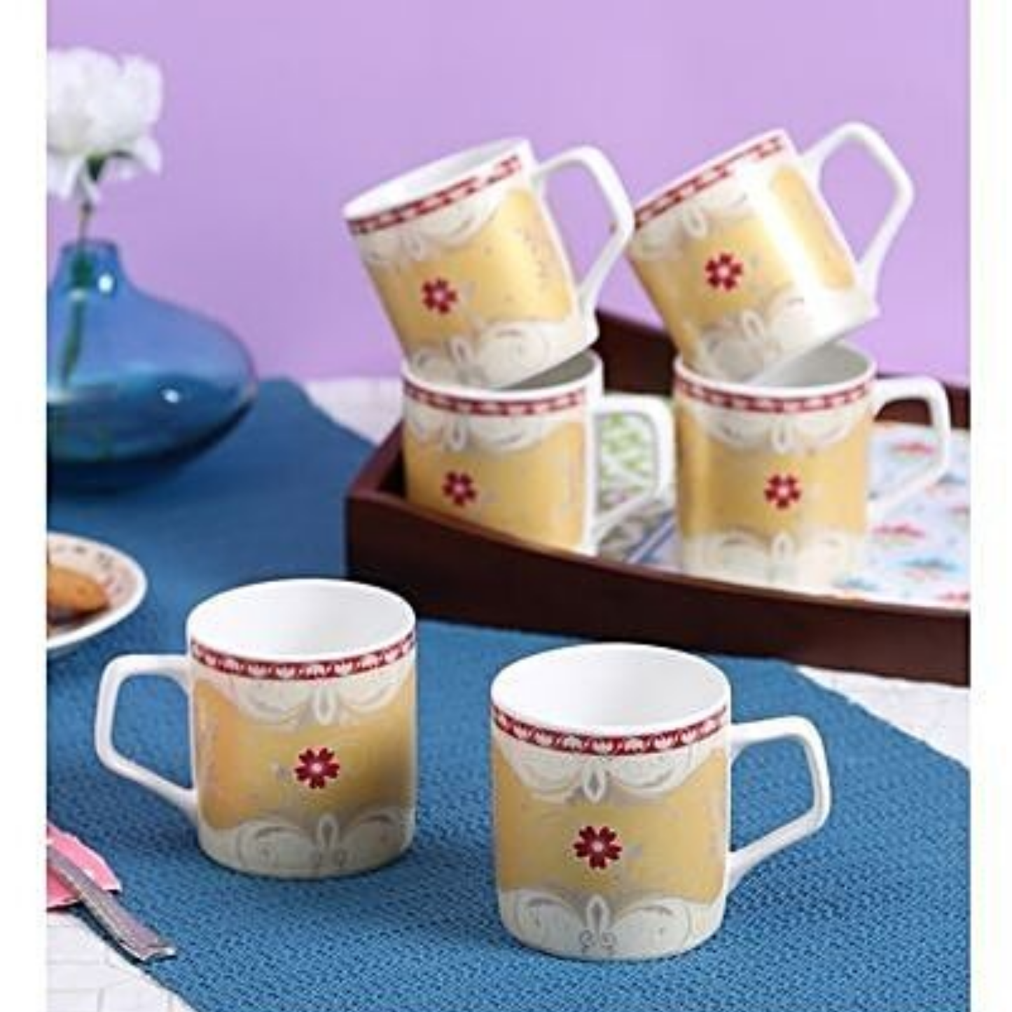 Director Hilton Coffee & Tea Mugs, 200ml, Set of 6 (S352)