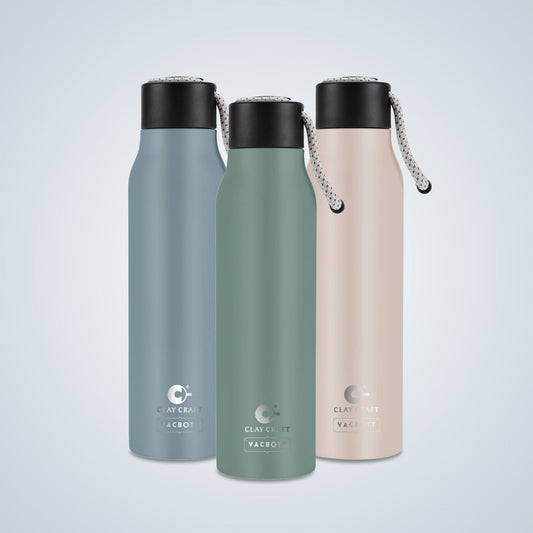 Vacbott Vaccum Bottle, Kitkat Double Walled 24 Hours Hot and Cold Water Bottle, 600ml
