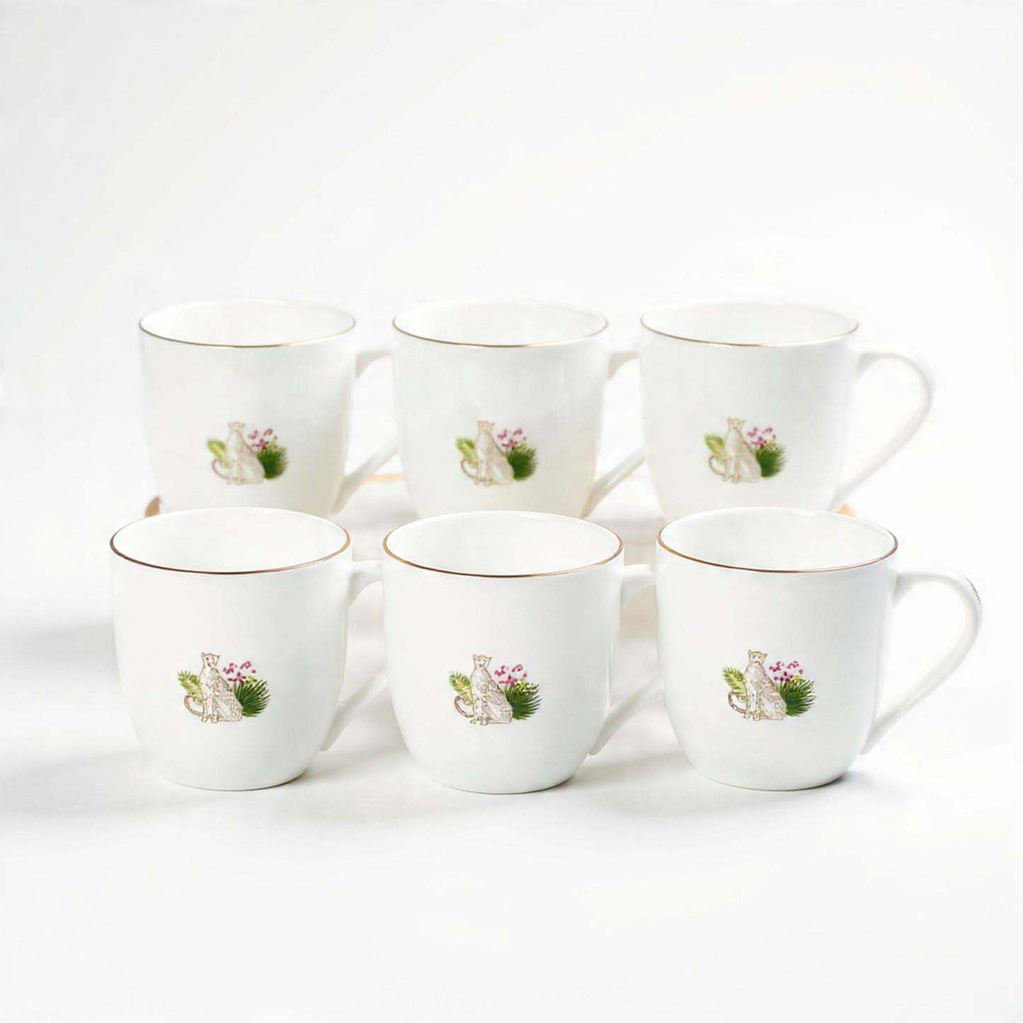 JCPL Oscar Pristine Coffee & Tea Mugs Set of 6 (PS407),180 ml