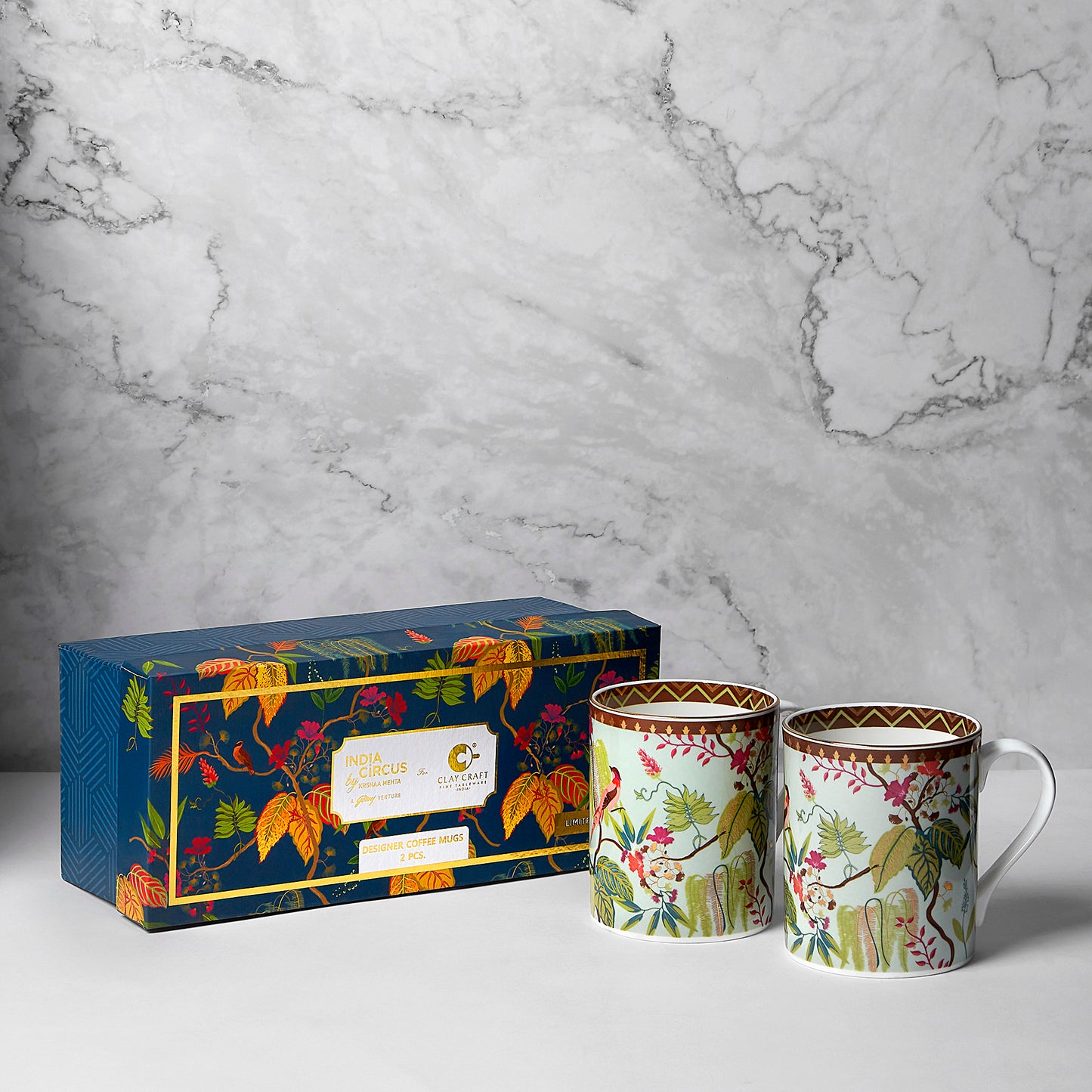 India Circus Grandeur Green Swing Milk Mug Set of 2