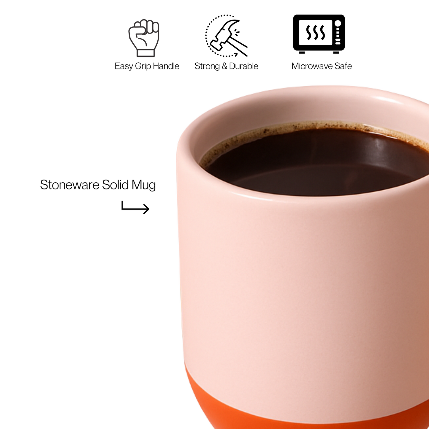 Paco Pebble Pacha Coffee/Milk Mug | Set of 2 (250ml Each, Pink, DT1)