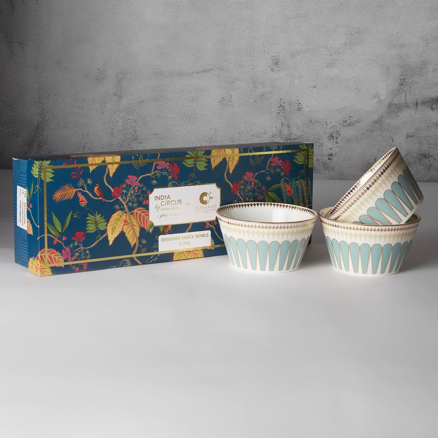 India Circus Regal Romance Nikko Bowl Set of 3