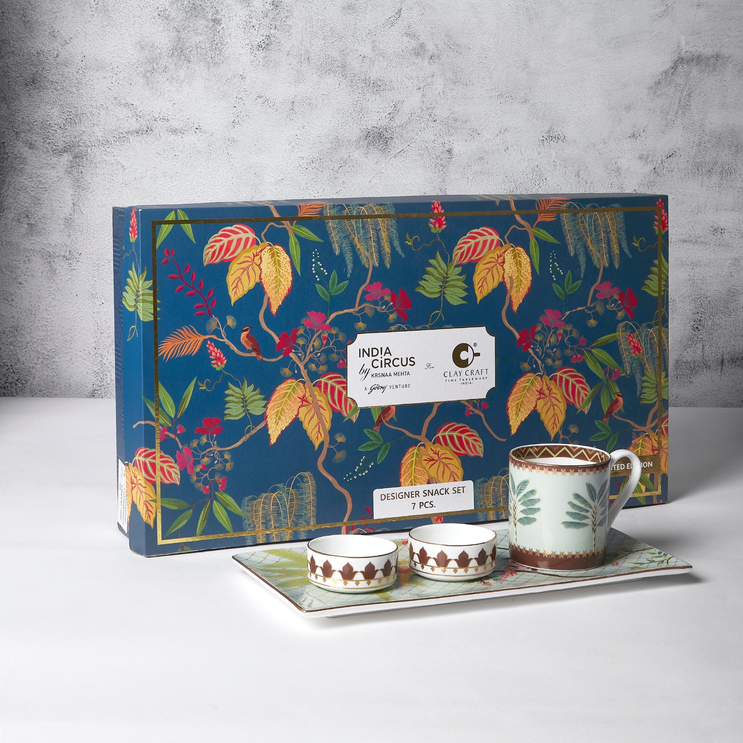 India Circus Grandeur Green Tea & Coffee Snack Set of 7