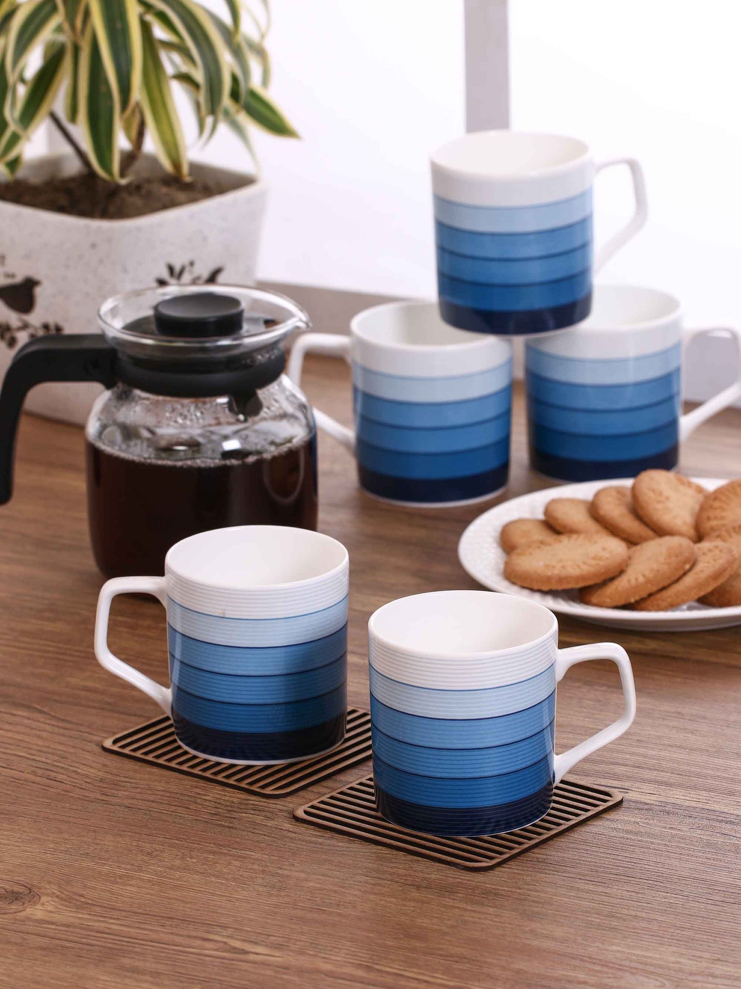 Director Hilton Coffee & Tea Mugs, 200ml, Set of 6 (392)