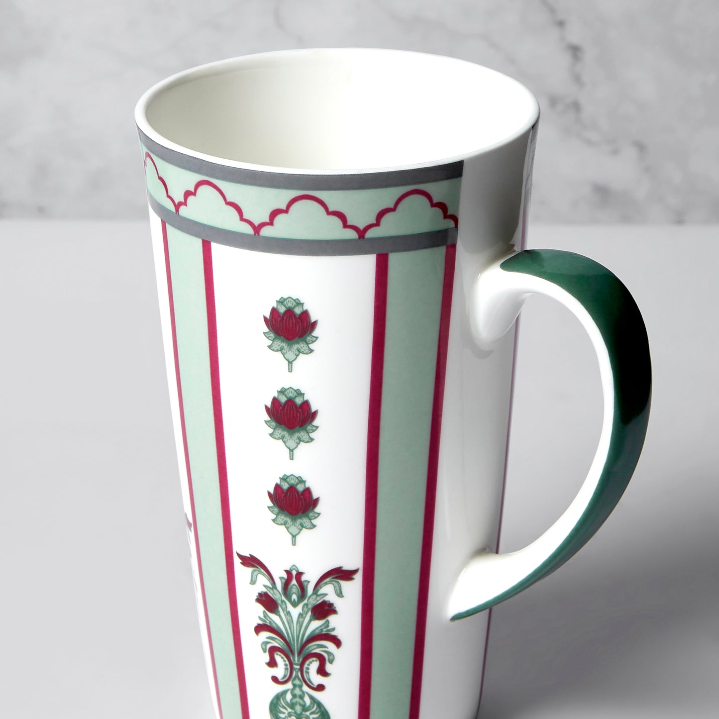 India Circus Sage Luxe Tall Milk/ Coffee Mugs 600ml Set of 2