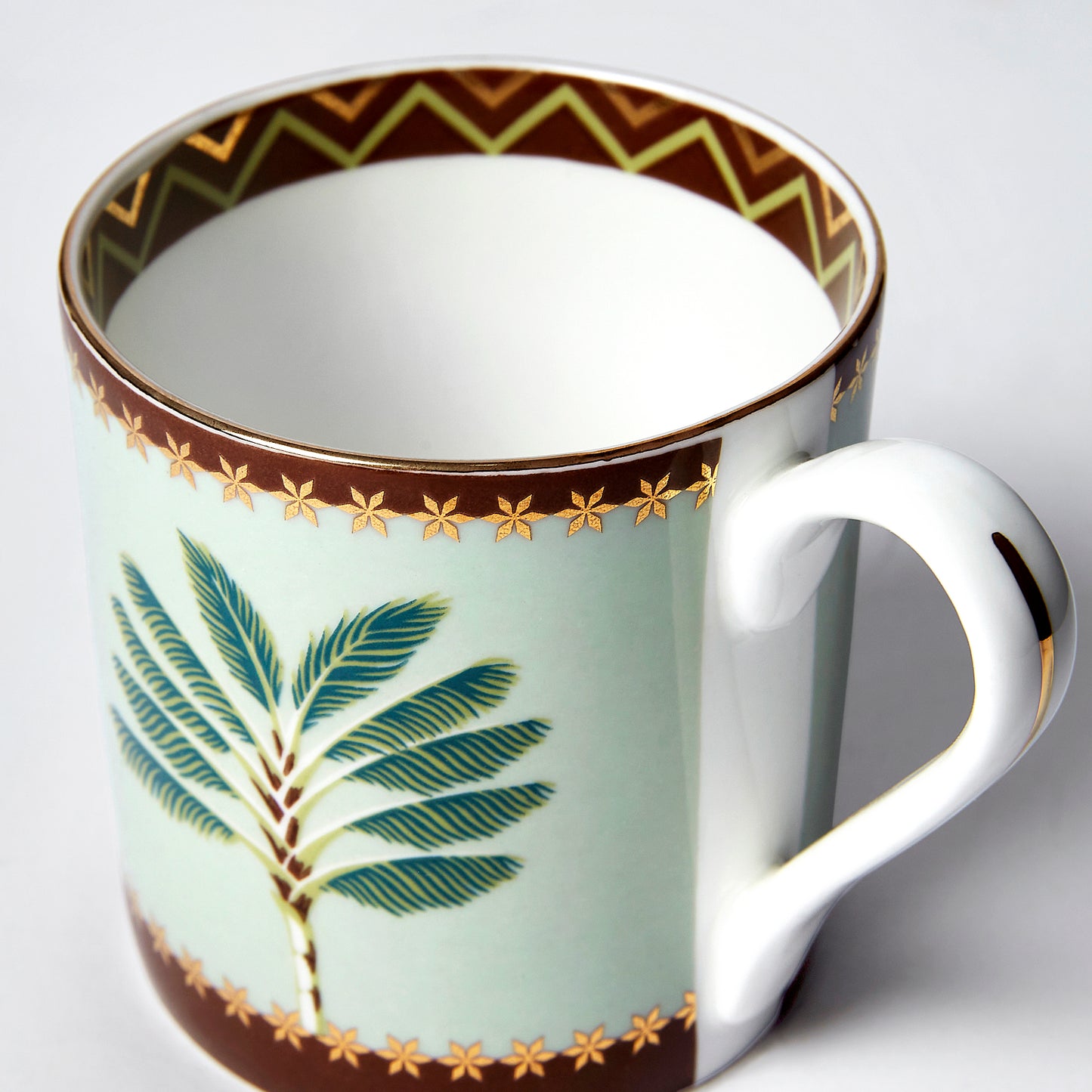 India Circus Grandeur Green Melon Coffee Mug Set of 6, 220 ml