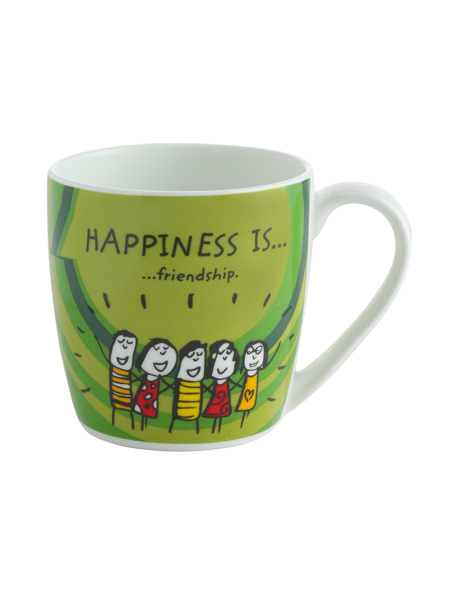 Happiness Is... Alton Medium Coffee Mug Tea Cups 210ml, Set of 4