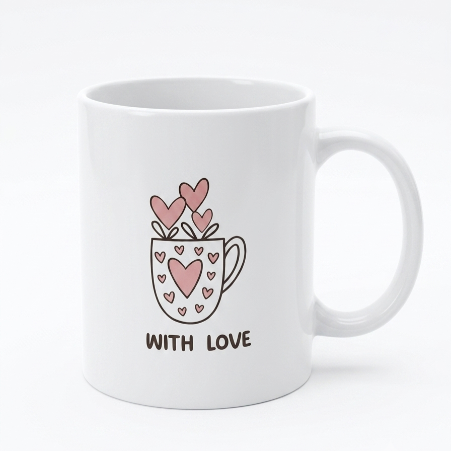 Swing Pebble Ceramic Coffee & Milk Mug with Printed Quotes, 350ml, (PB382)