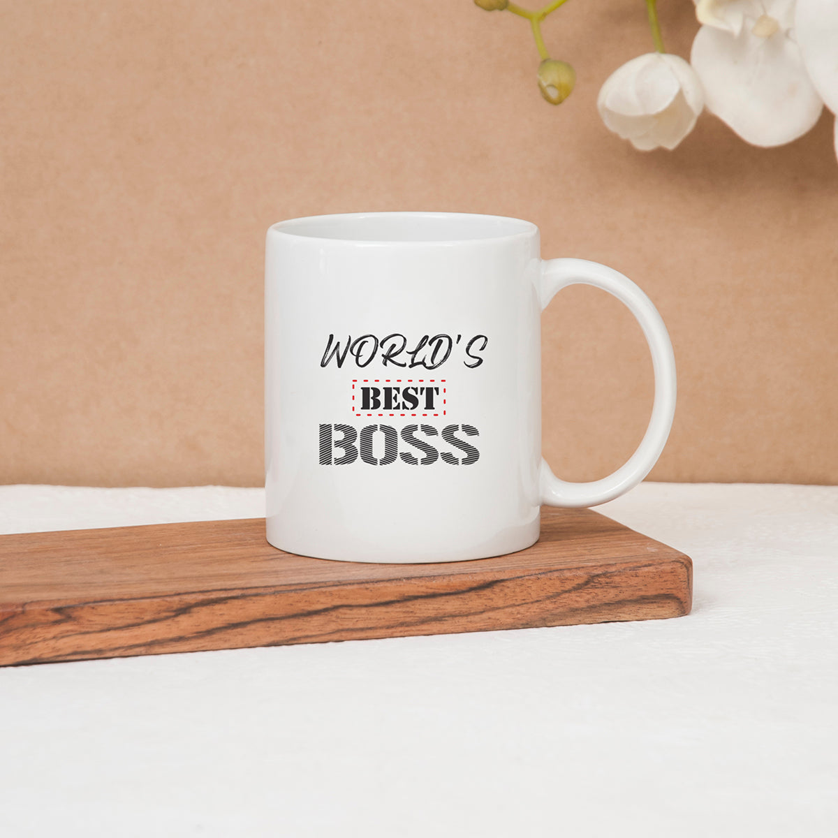 Swiss Coffee Mug, 1 piece, 300ml, Best Boss Ever