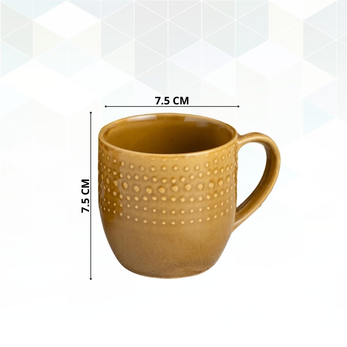 Clay Craft Apex Reactive Pebble Coffee & Tea Mugs Set of 6, 200 ml