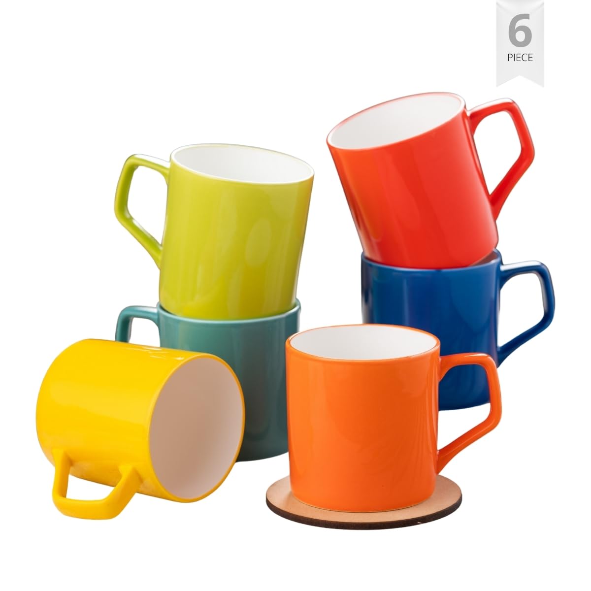 CLAY CRAFT COFFEE MUG COLOUR SERIES SET OF 6 PCS