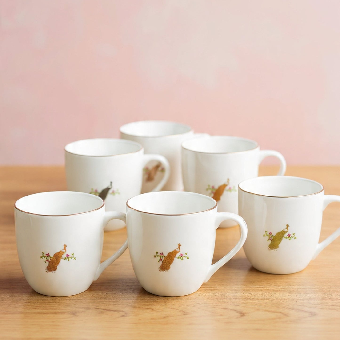 JCPL Oscar Pristine Coffee & Tea Mugs Set of 6 (PS406),180 ml
