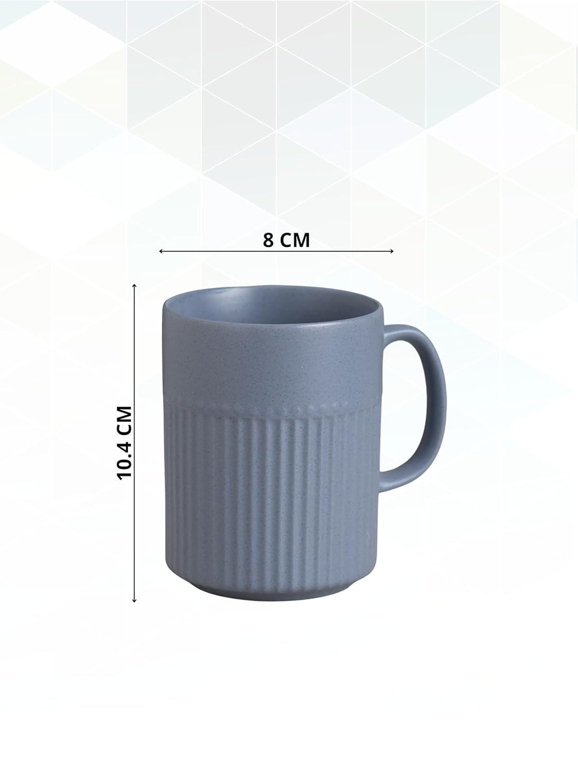 Crimson Matte Pebble Blue Coffee/ Milk Mug, 1 Piece, 350 ml
