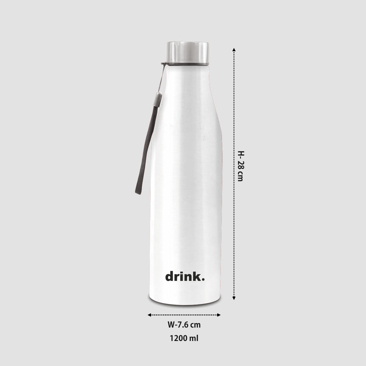 Vacbott Bingo Single Walled Non Insulated Water Bottle, 1200ml