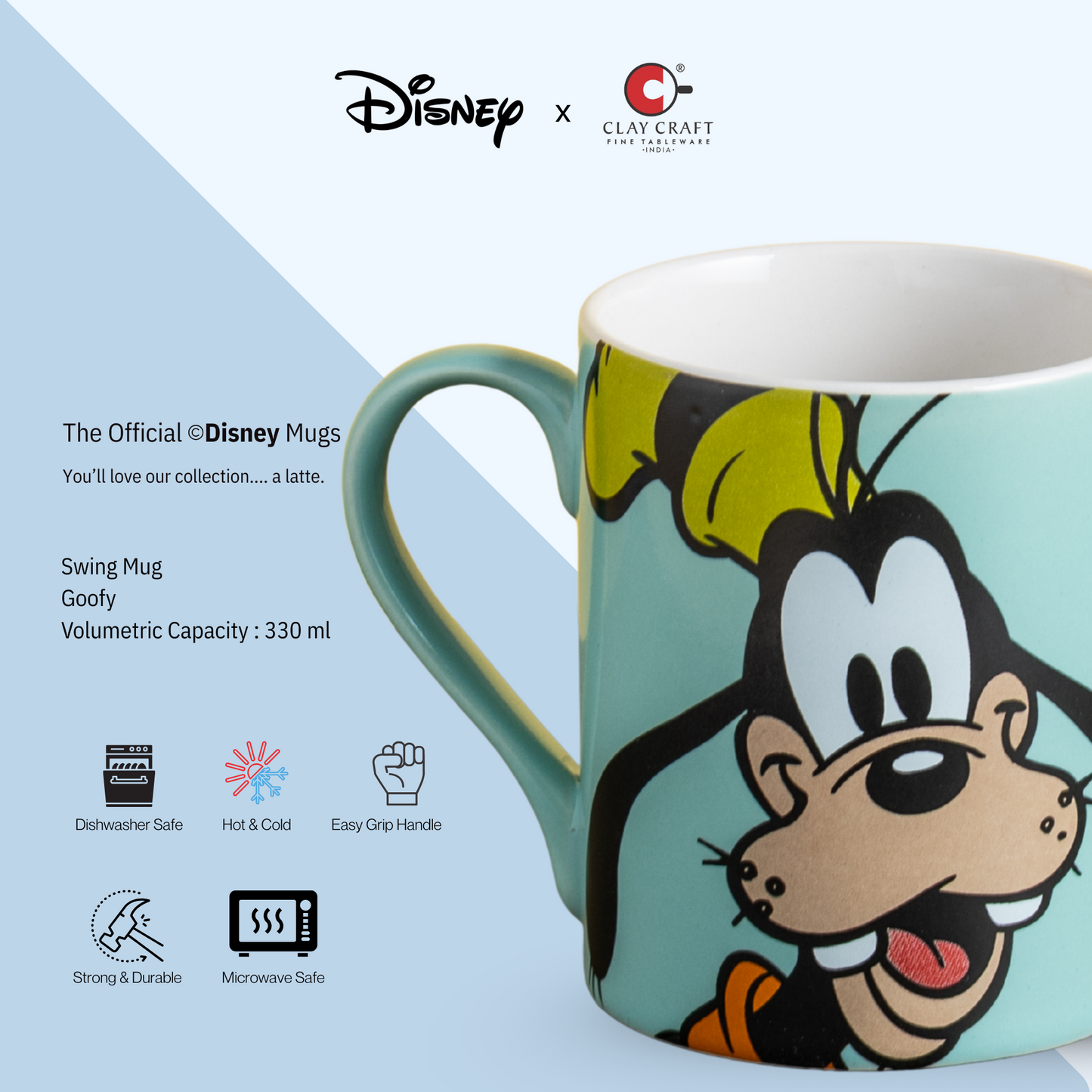 Disney Goofy Cartoon Print Coffee & Milk Mug 1 Piece (330ml)