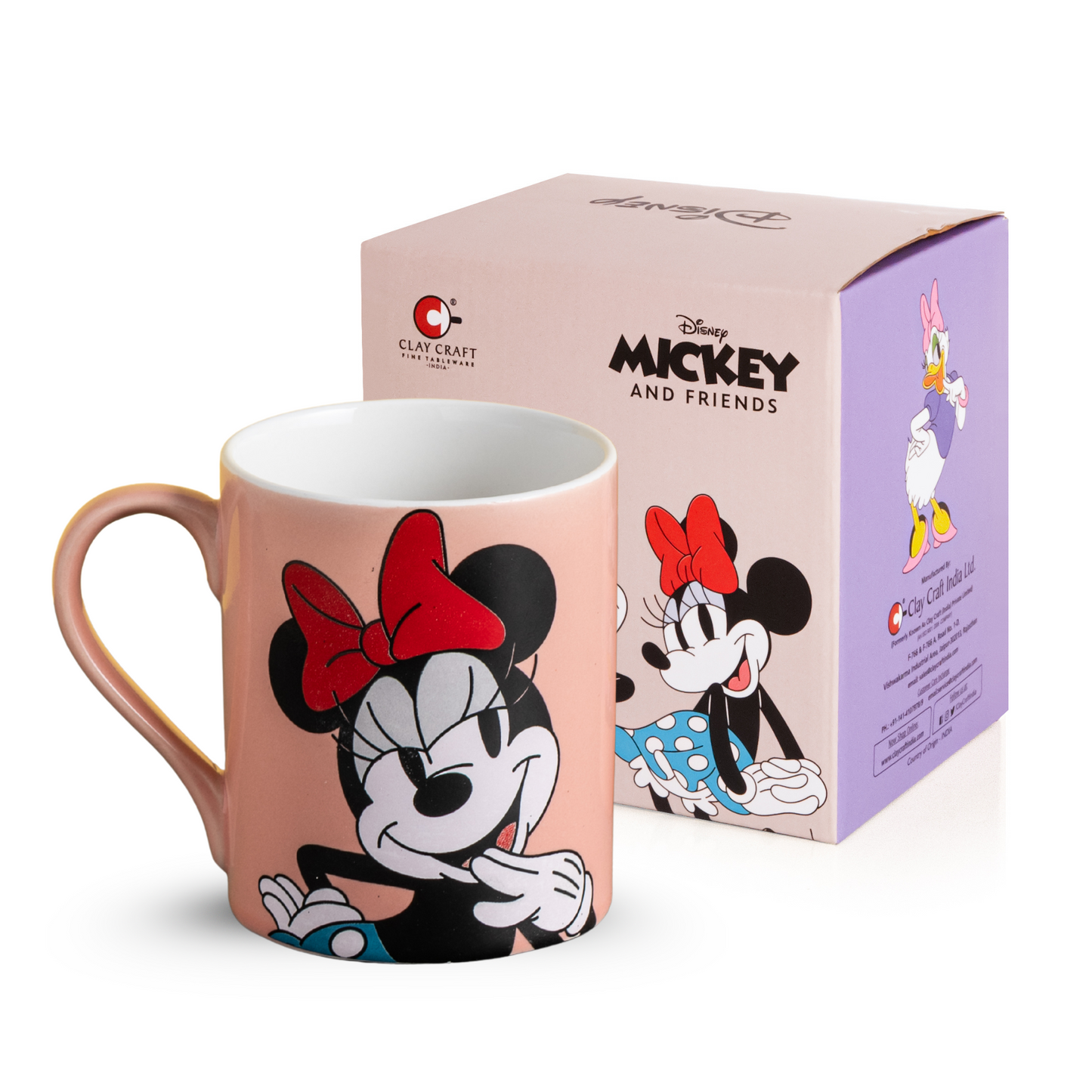 Disney Pebble Minnie Mouse Cartoon Print Coffee & Milk Mug 1 Piece (330ml)
