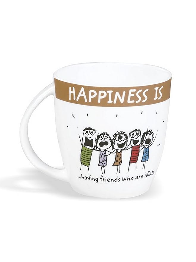 Happiness Having Friends Coffee/ Milk Mug 270ml 1 Piece