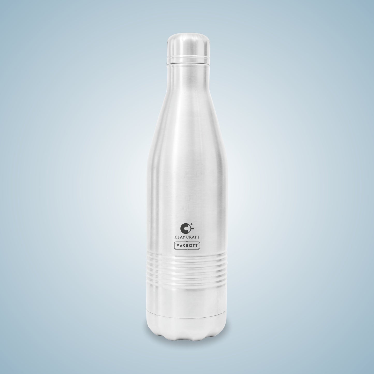 Vacbott Vaccum Bottle, Alley Double Walled 24 Hours Hot and Cold Water Bottle, Silver, BIS Certified
