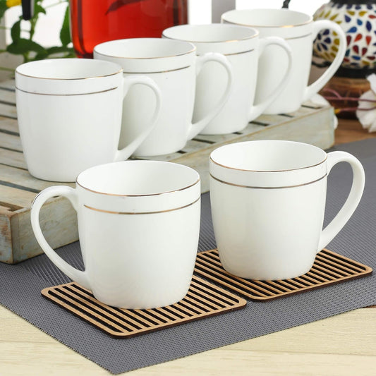 Alton Gold Line Coffee & Tea Mugs, 180ml, Set of 6 (GL110)
