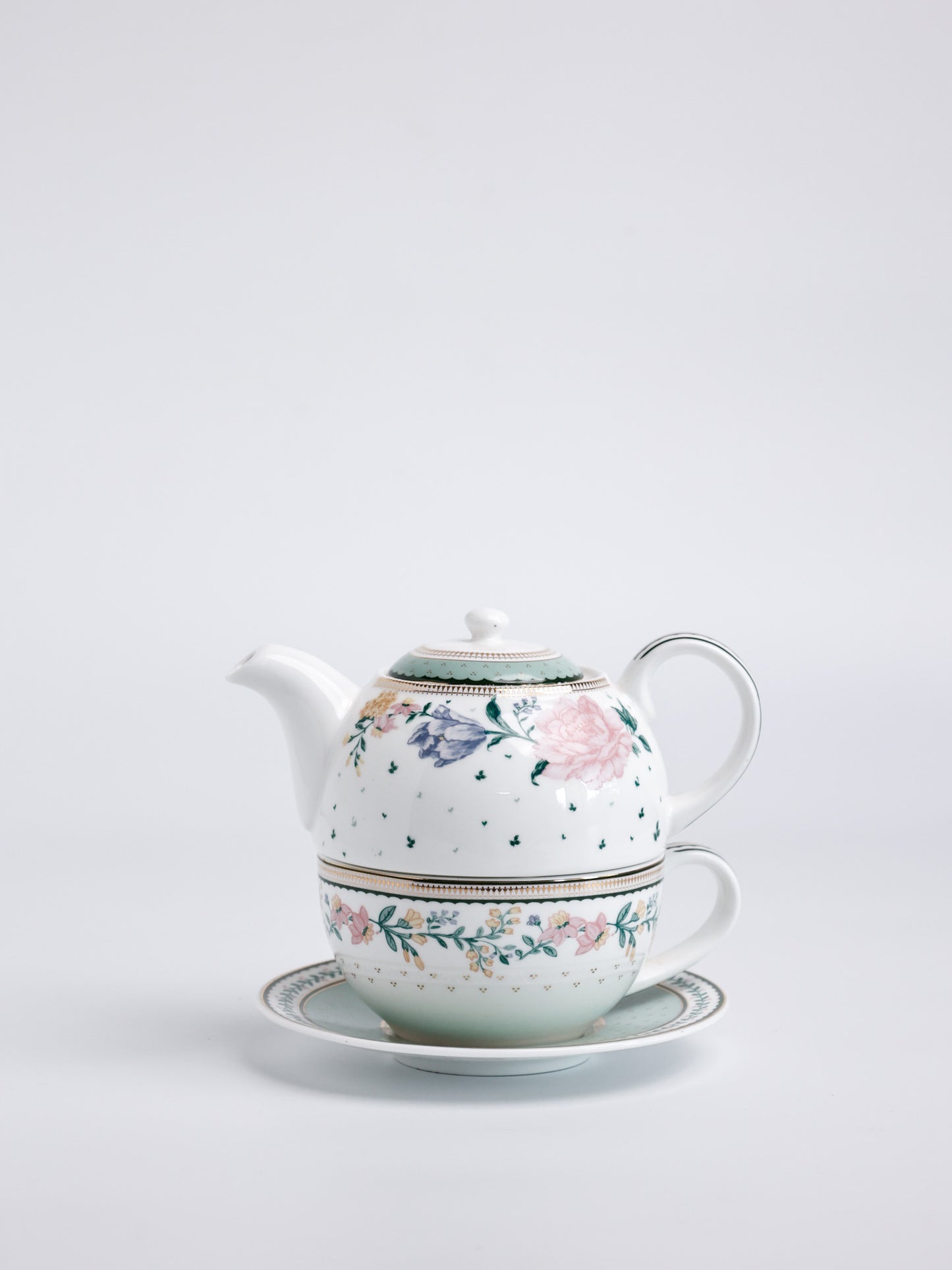 Magique by The Wishing Chair x Clay Craft, Emerald Ribbon – Tea for One Set