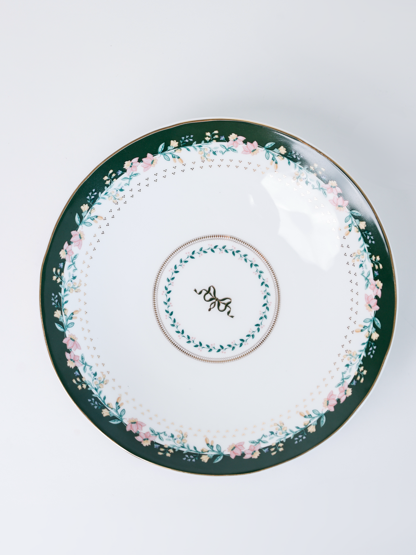 Magique by The Wishing Chair x Clay Craft, Emerald Ribbon Pasta Plate Set of 2 (T03)