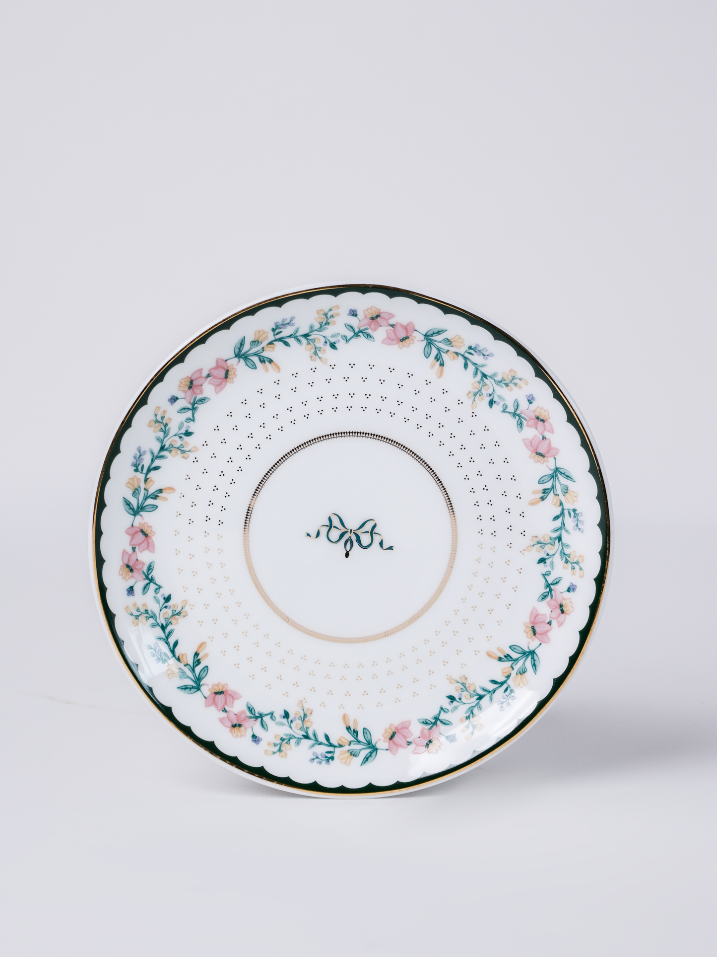 Magique by The Wishing Chair x Clay Craft, Emerald Ribbon Urmi Dinner Set of 20, For Family of 6 (T03)