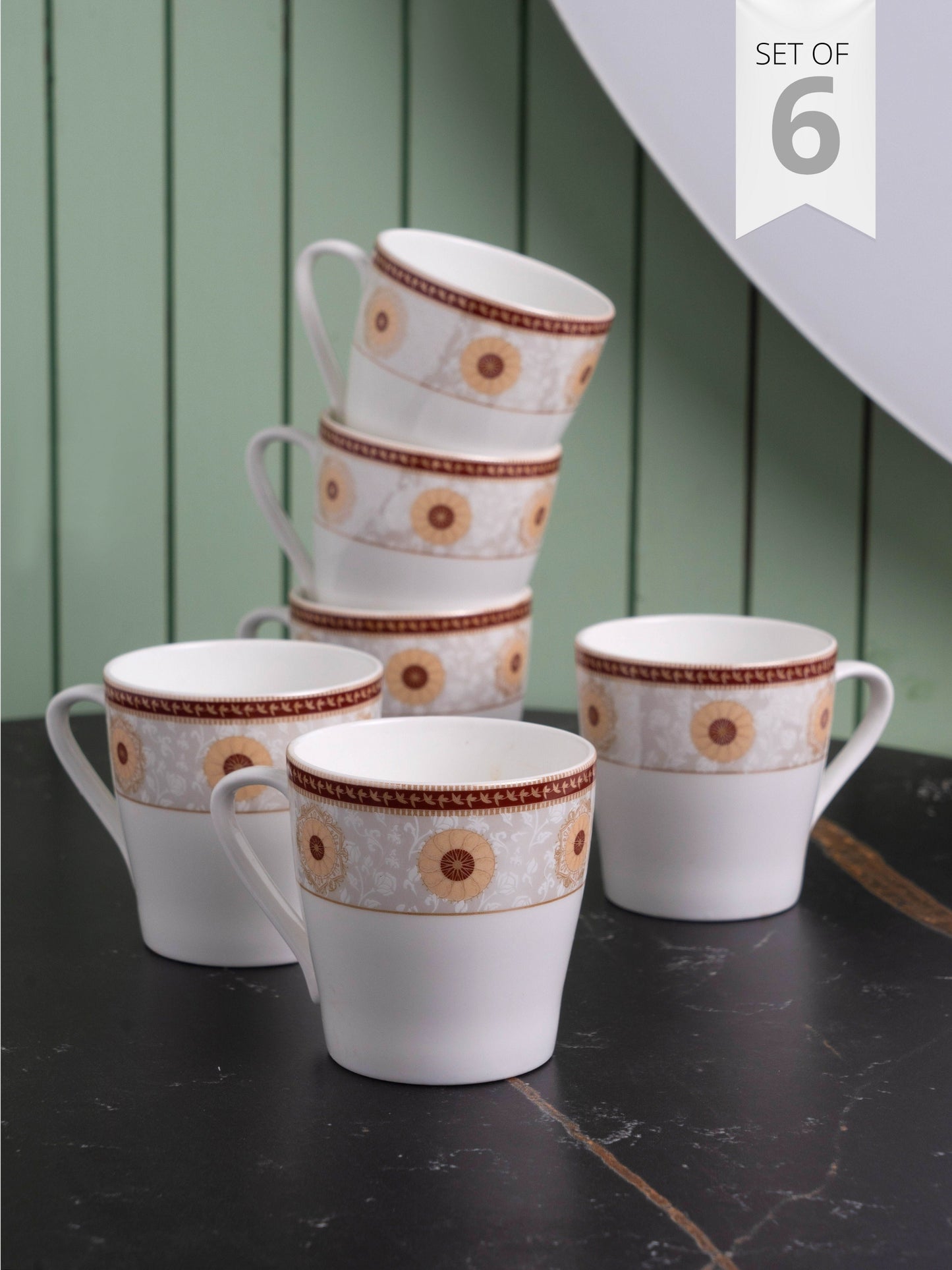 Master Super Coffee & Tea Mugs, 180ml, Set of 6 (S386)