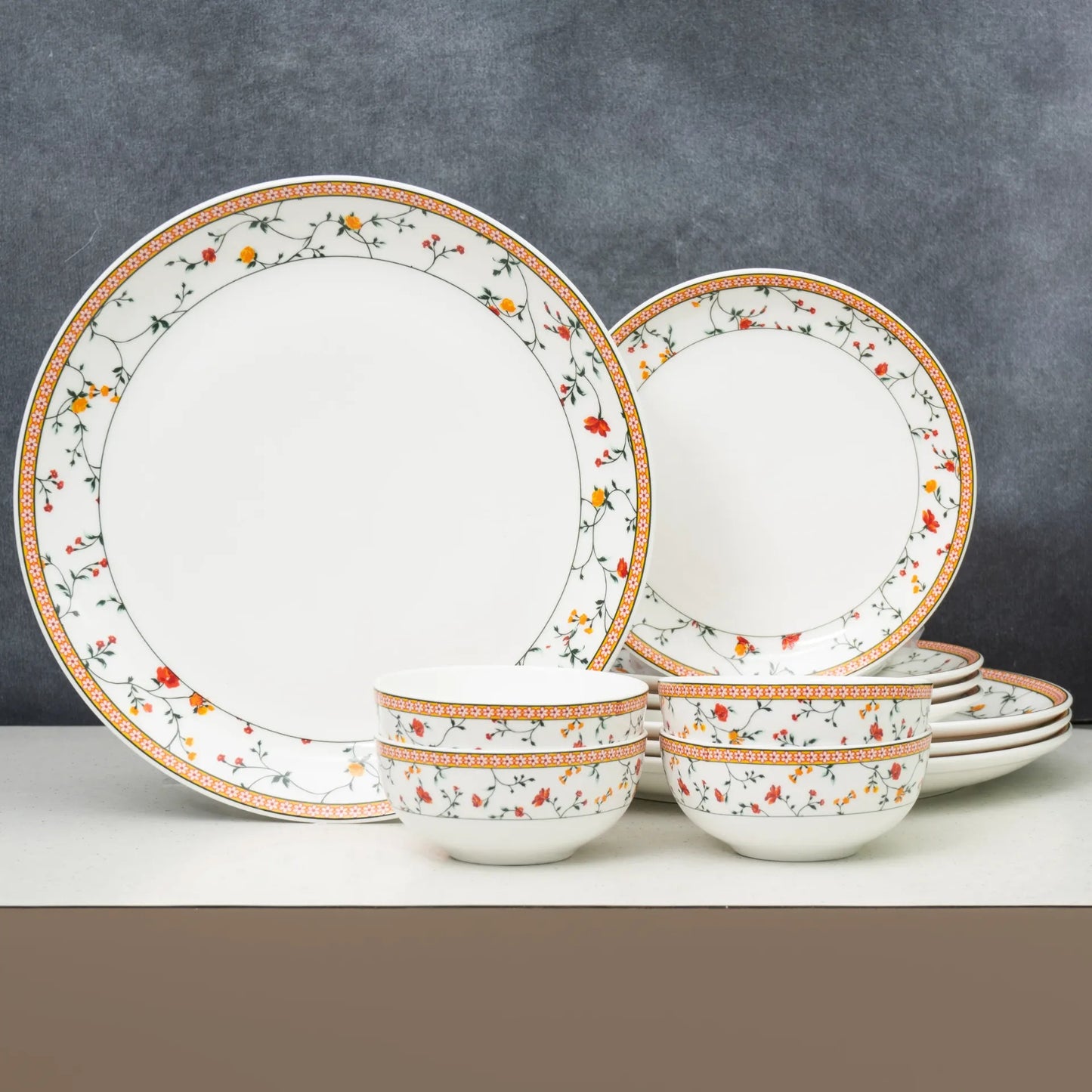 Ceramic Eco1 Dinner Set (Set of 12), for Family of 4, Dinner Set Ceramic