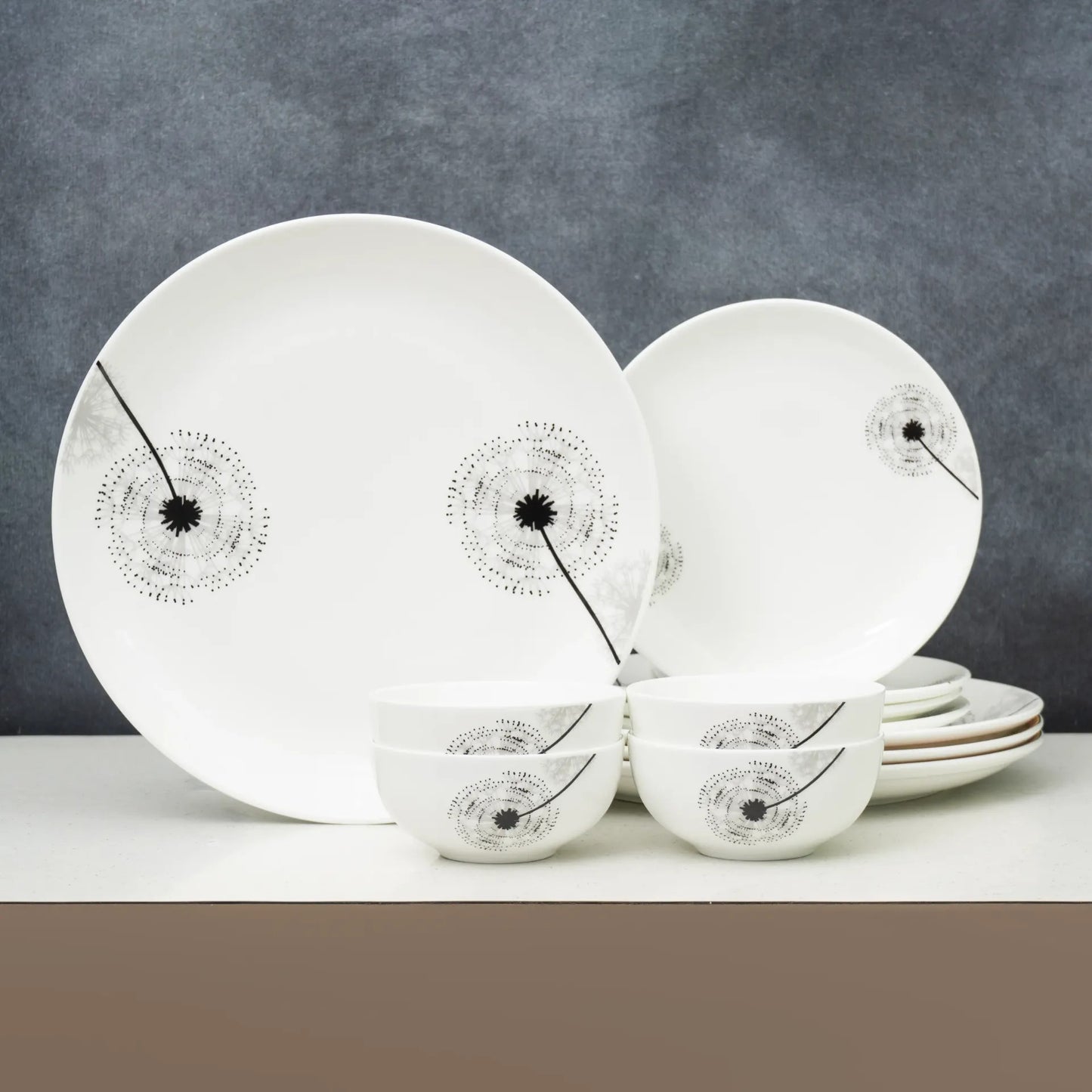Ceramic Eco2 Dinner Set (Set of 12), for Family of 4, Dinner Set Ceramic