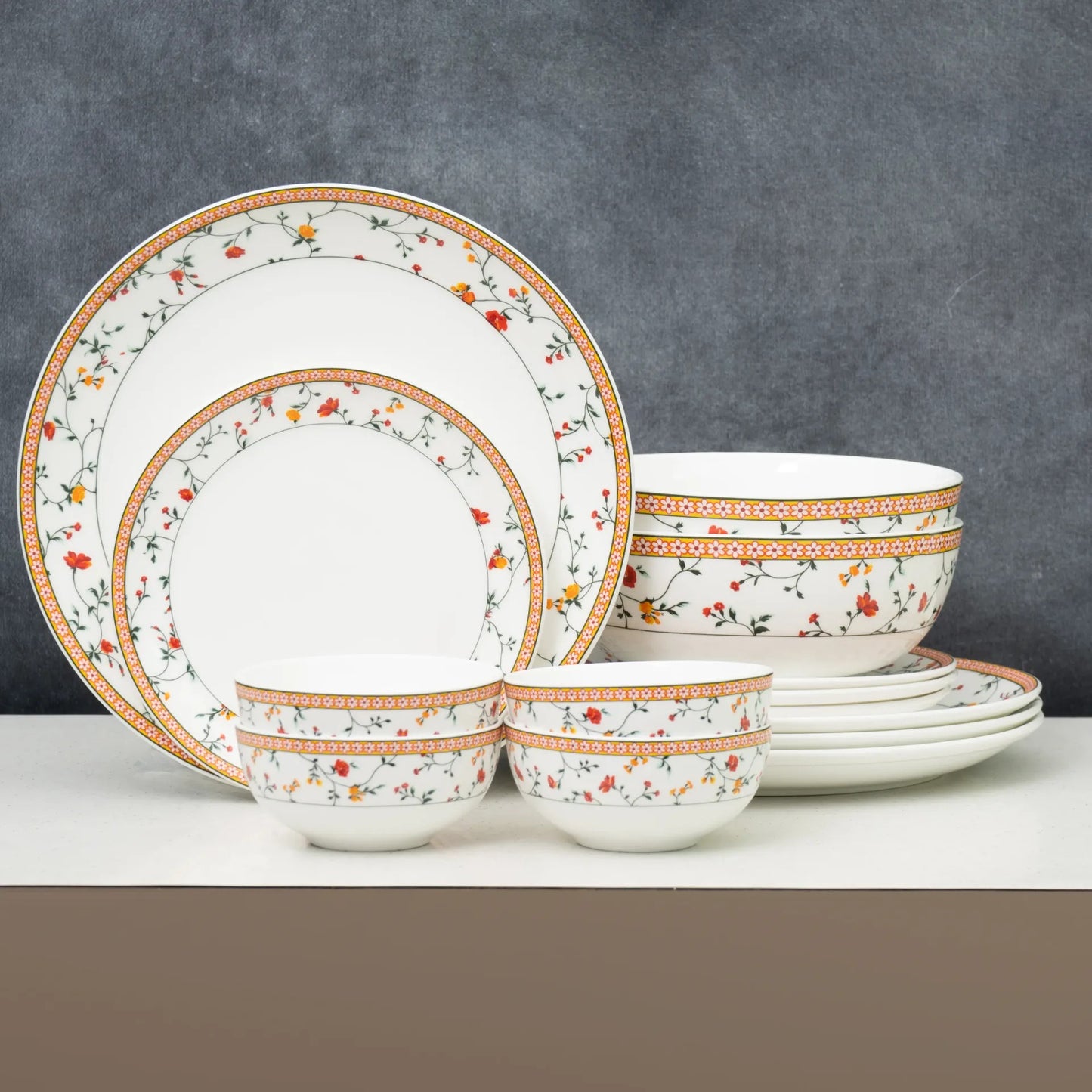 Ceramic Eco1 Dinner Set (Set of 14), for Family of 4, Dinner Set Ceramic