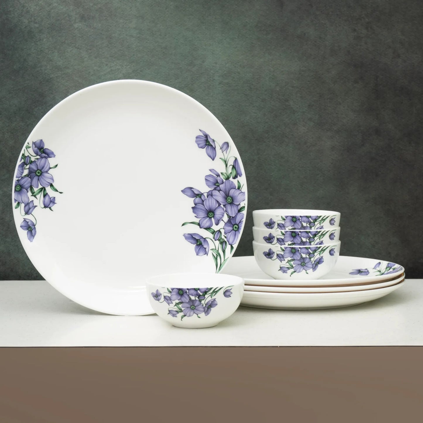 Ceramic Eco6 Dinner Set (Set of 8), for Family of 4, Dinner Set Ceramic