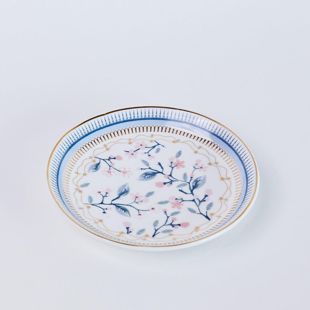 Magique by The Wishing Chair x Clay Craft, River of Flowers Urmi Plates 5.5", Set of 4 (T02)