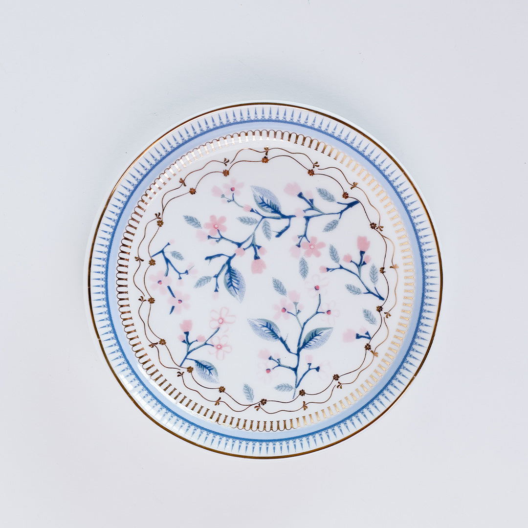 Magique by The Wishing Chair x Clay Craft, River of Flowers Urmi Plates 5.5", Set of 4 (T02)